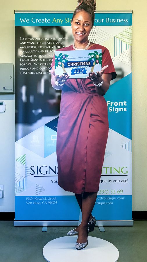 promotional cut out stand