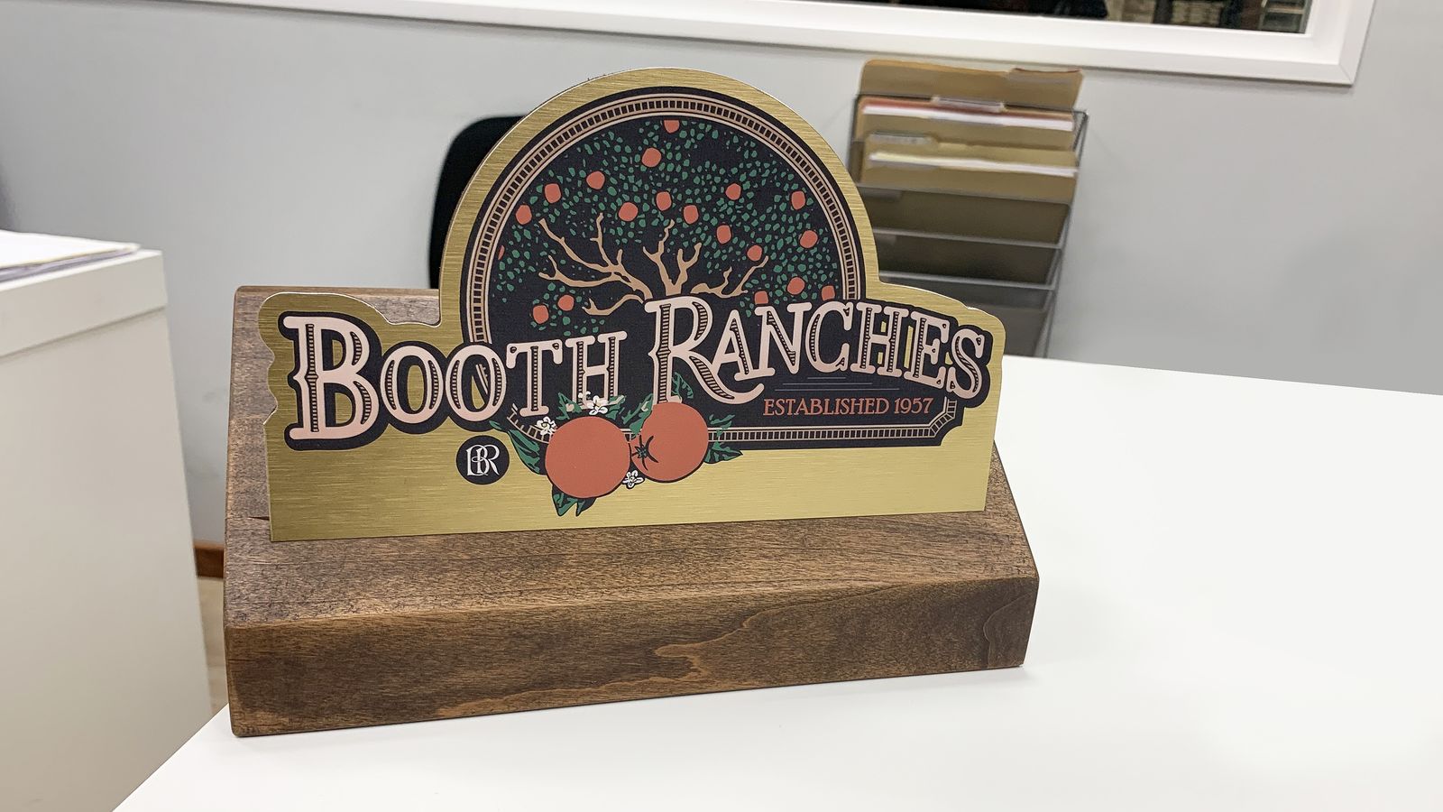 tabletop brushed face stand
