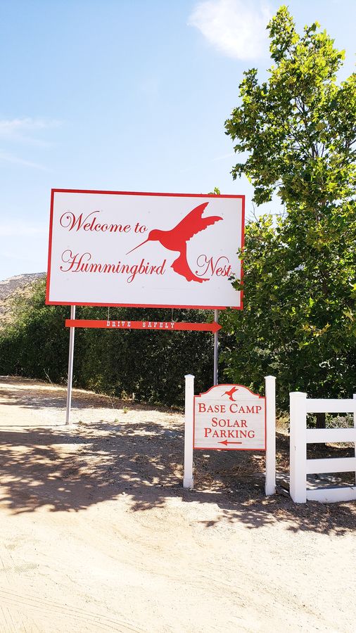 Welcoming pylon sign