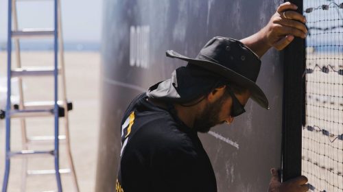 installing an illuminated wall