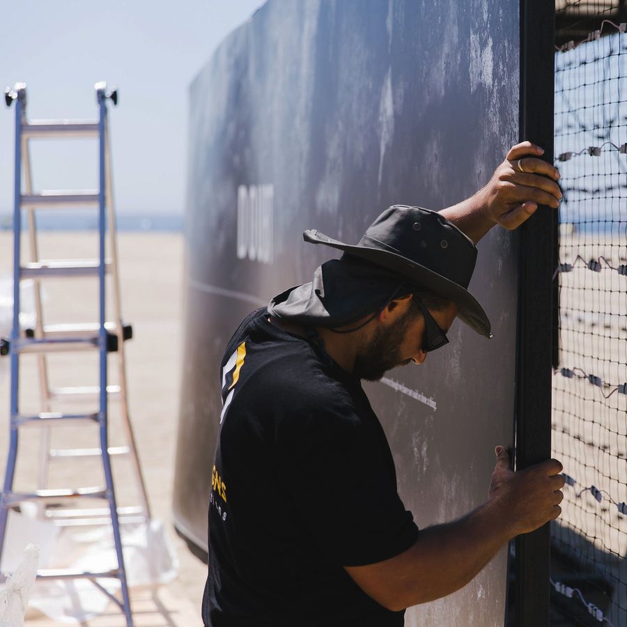 installing an illuminated wall