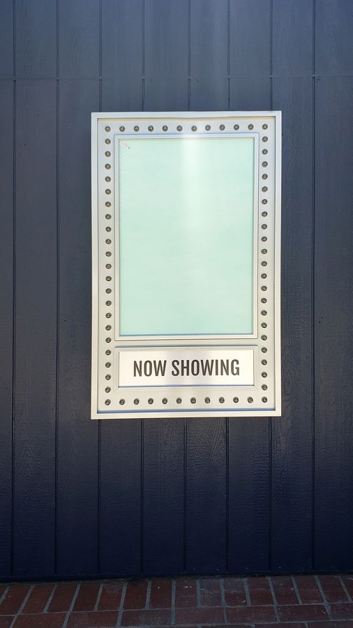 aluminum cinema sign