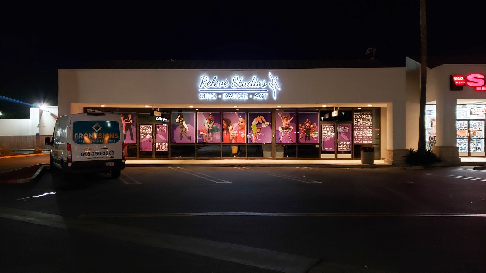back lighted letters