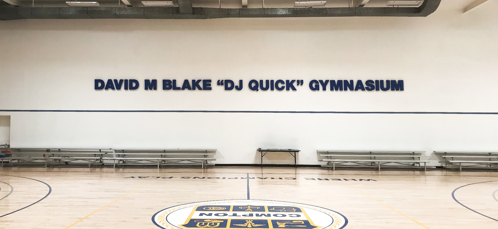 David M Black Gymnasium 3d arena signage made of aluminum for indoor branding