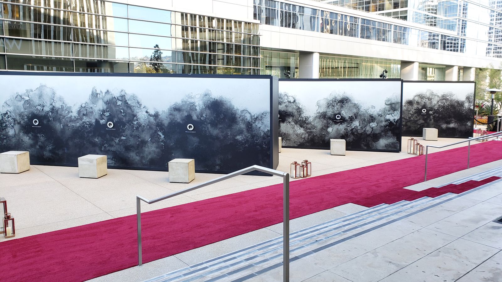 Annenberg custom light boxes in free-standing style made of aluminum and acrylic for branding