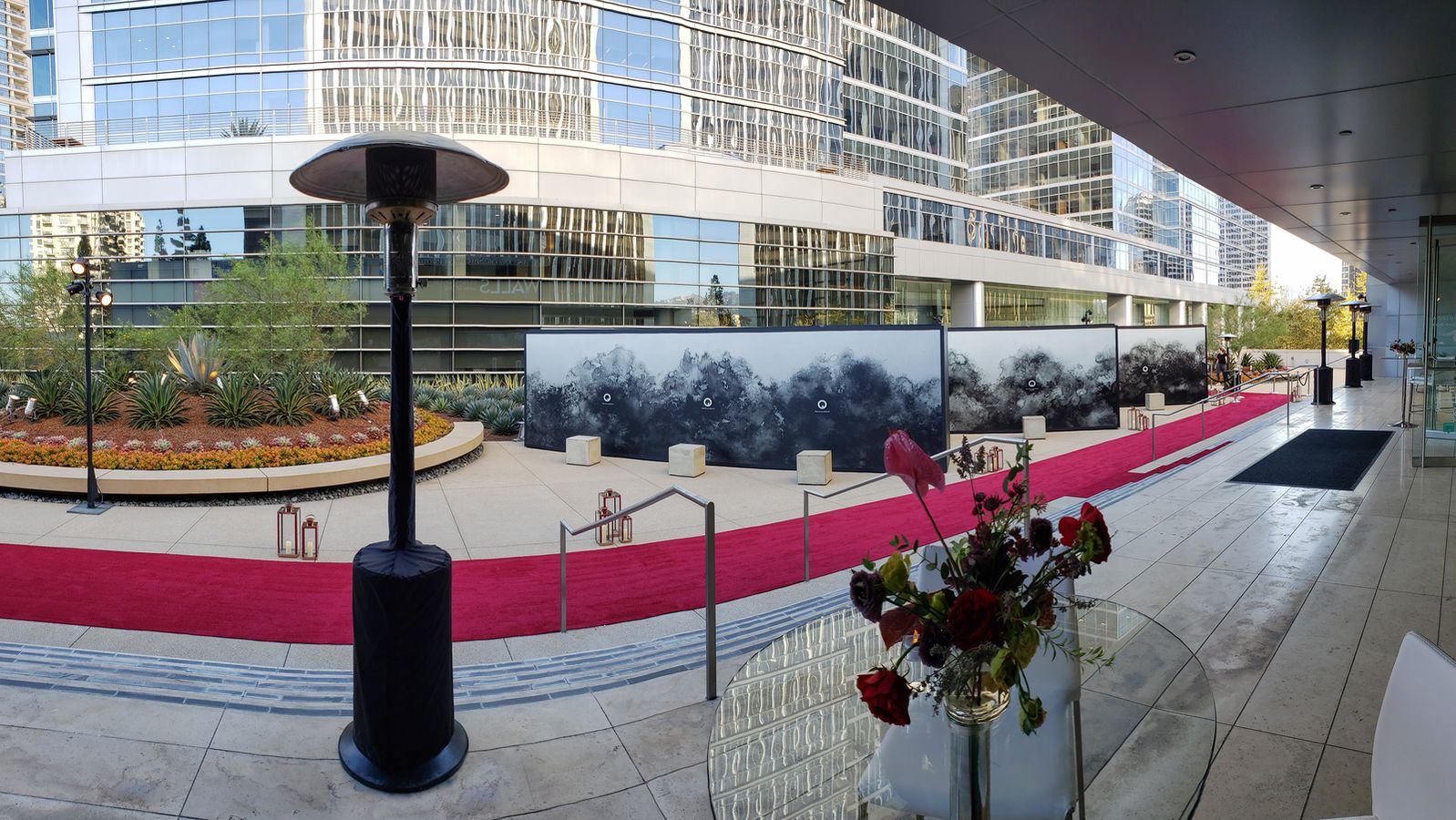 Annenberg large light box barricades made of acrylic and aluminum for event branding