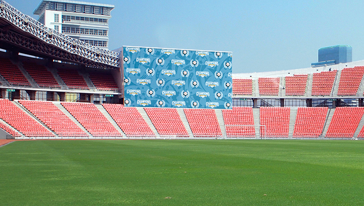 blue stadium backdrop in a large size covering the seats