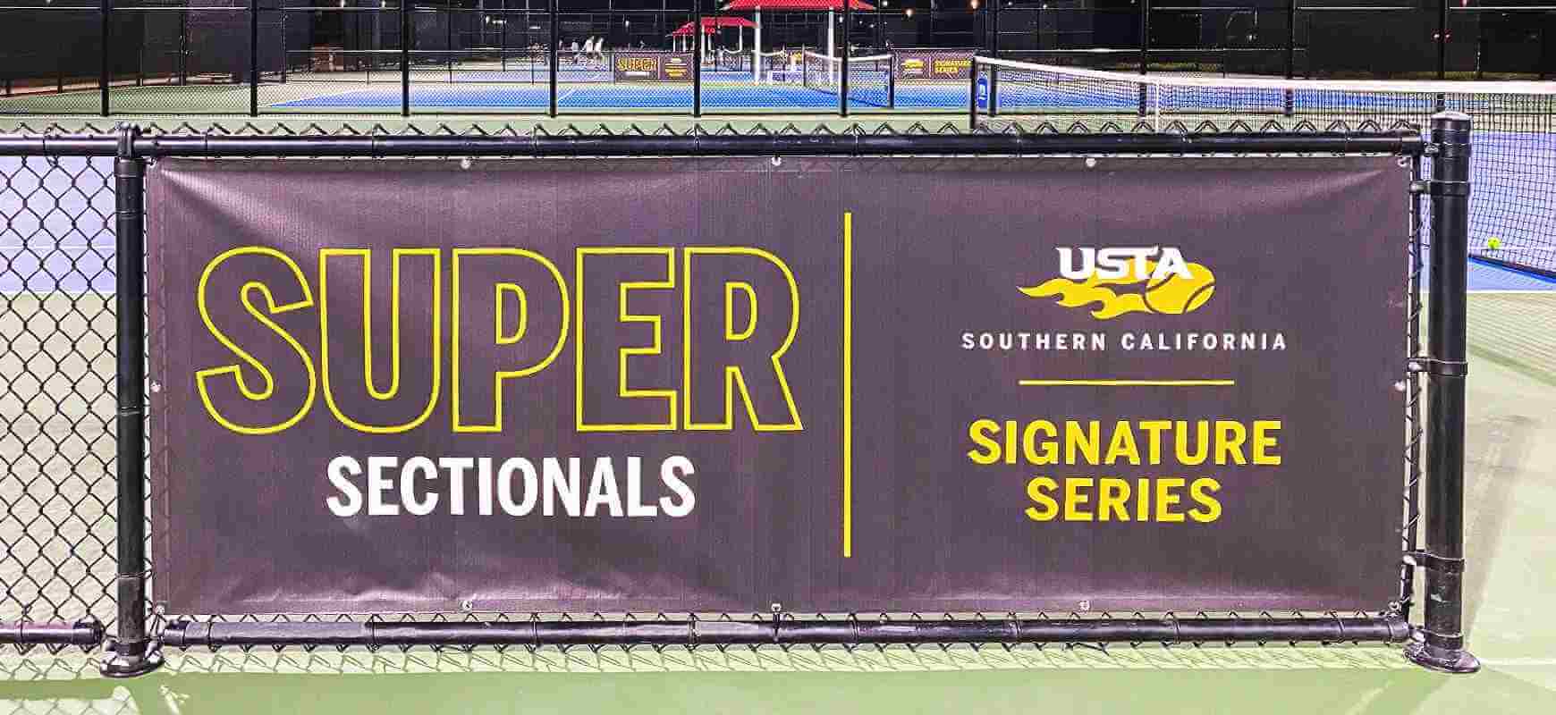 USTA arena graphics made of vinyl for tennis court branding