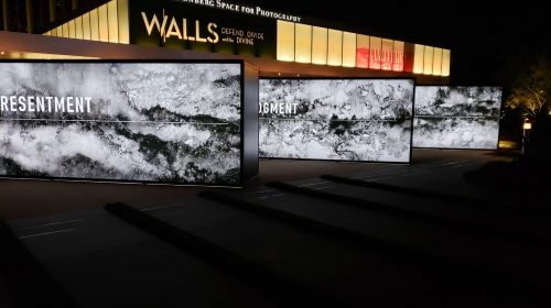 three lightbox wall barricades