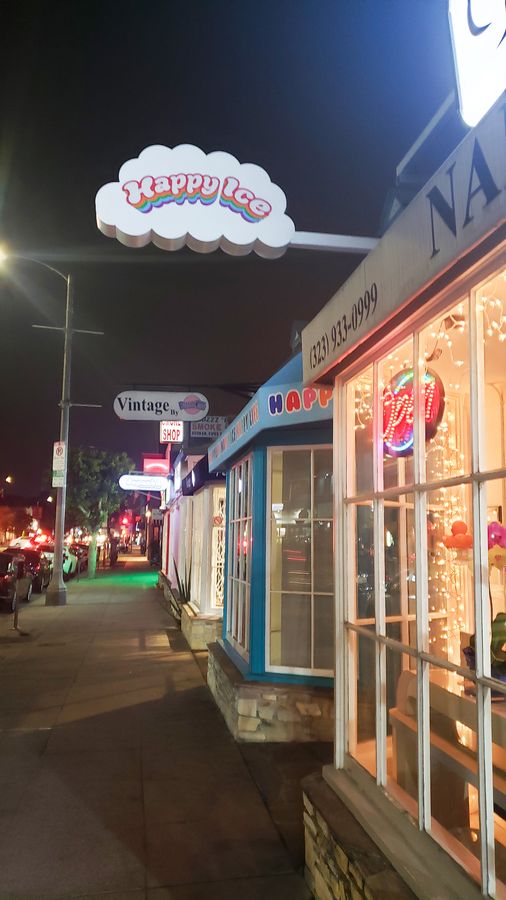 happy ice illuminated sign