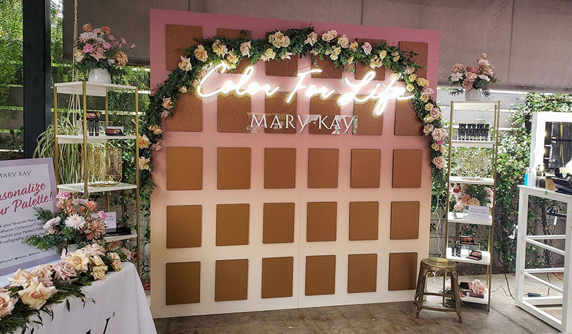 Color For Life Mary Kay neon lights sign Event light up tubes with hashtags