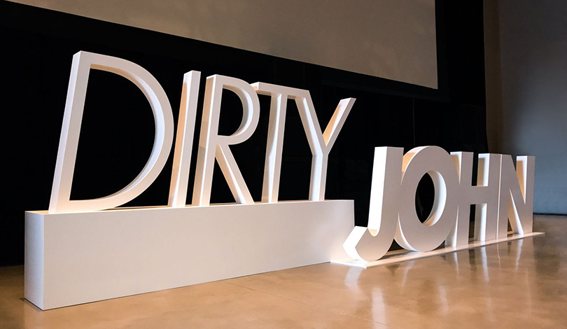Dirty John event freestanding signage idea-FrontSigns