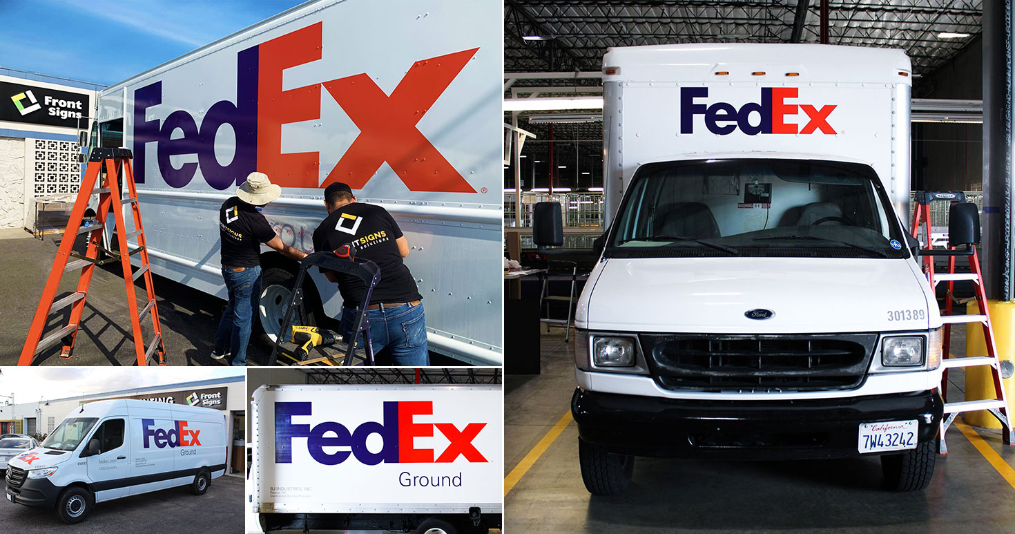 Fedex-van-wrap-car-decals---Front-Signs