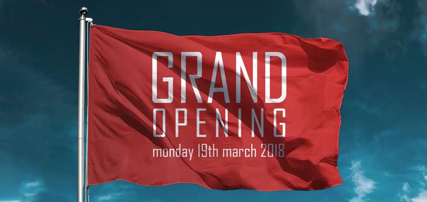 Grand Opening banner for outdoor event marketing