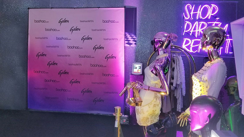 boohoo Galore event sponsored backdrop boohoo Galore event sponsored backdrop-FrontSigns