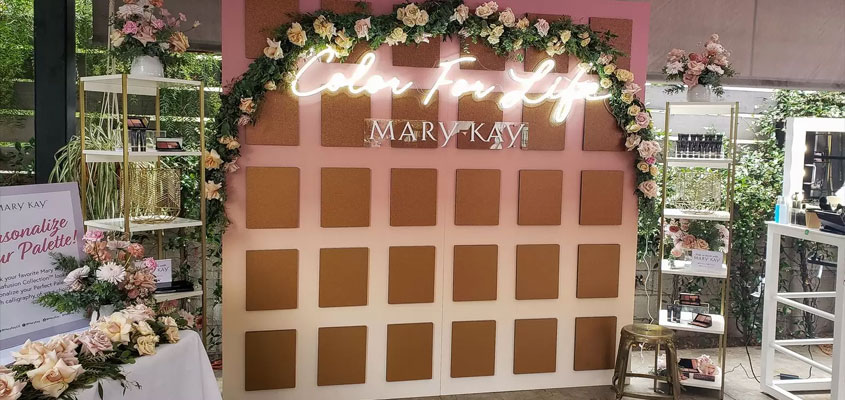 Mary Kay illuminated creative event branding concept