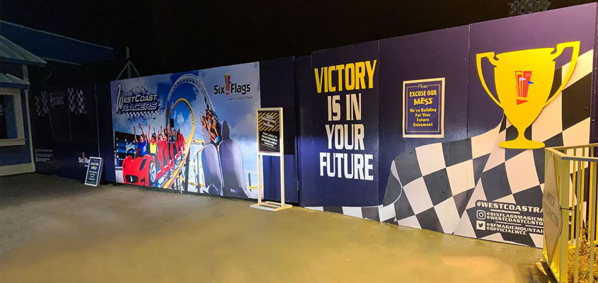 Sports event large-size wall prints for event branding