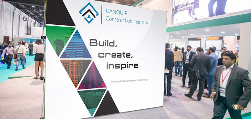 Trade show pop up display design idea from Canquip for professional presence 