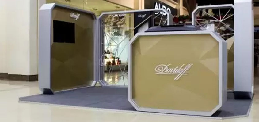 Davidoff branded stand design concept for having a successful trade show booth presentation 