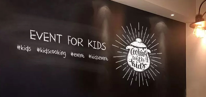 Event for Kids trade show chalkboard