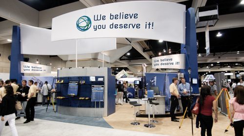 We Believe You Deserve It trade show booth strategy