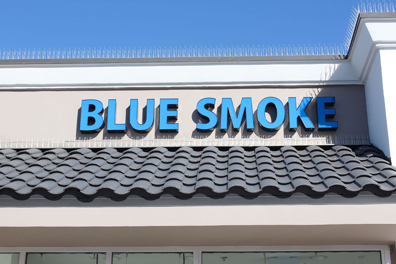 Blue Smoke channel letters