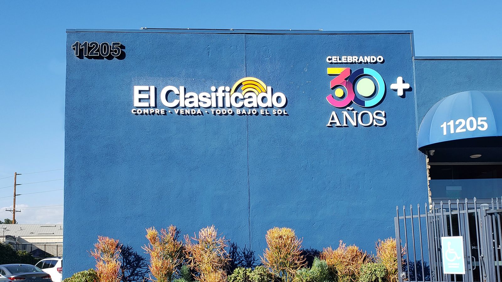 El Clasificado custom 3d signs painted in bright colors made of PVC for outdoor branding