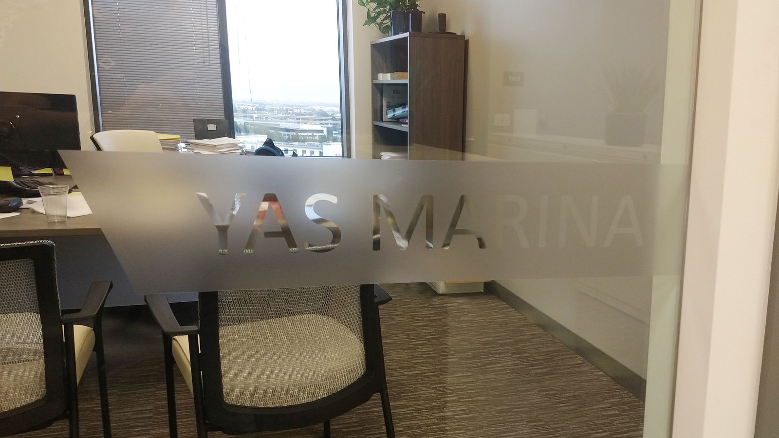 Frosted window branding