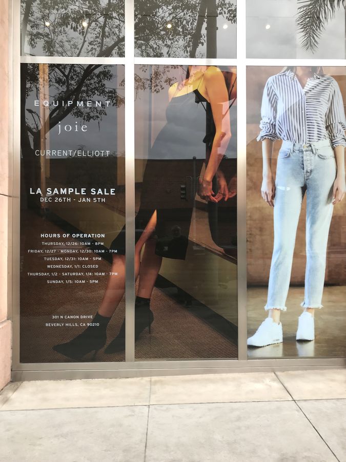 Joie storefront decal