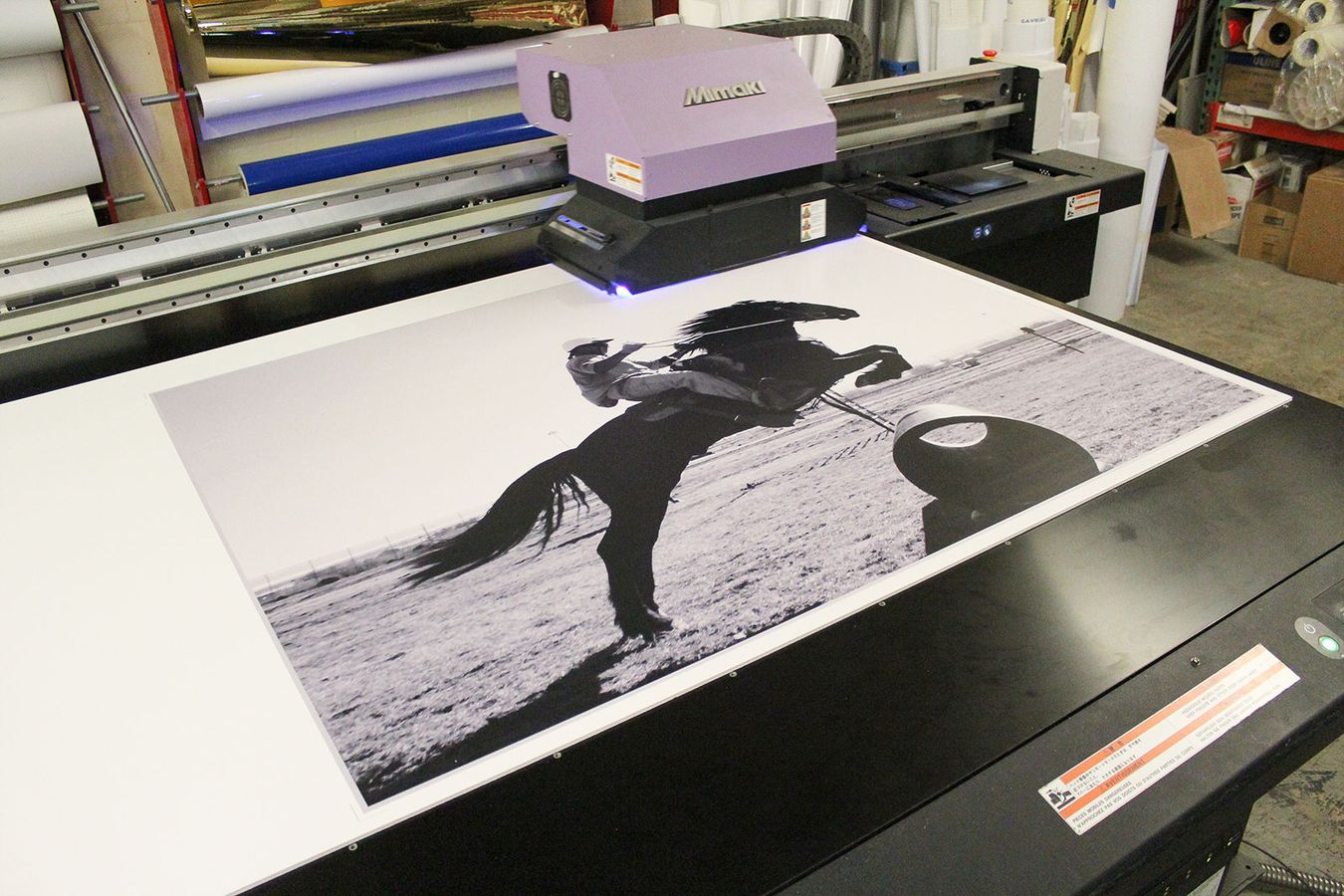 Large format printing on PVC