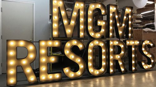 MGM Resorts marquee business logo-Frontsigns