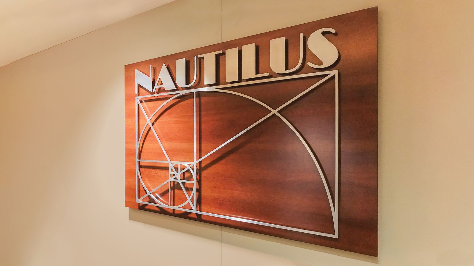 Nautilus wooden sign