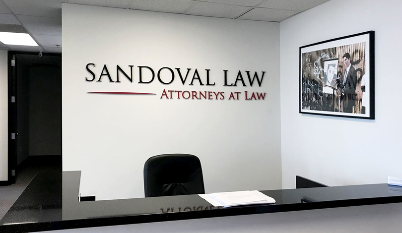 SANDOWAL LAW interior business logo-Frontsigns