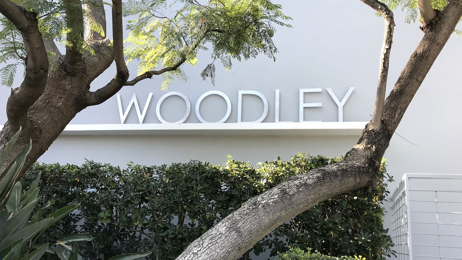 Woodley exterior letters