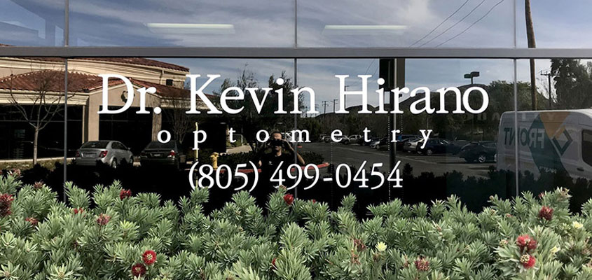 Dr. Kevin Hirano branding example on how to design a business sign for windows