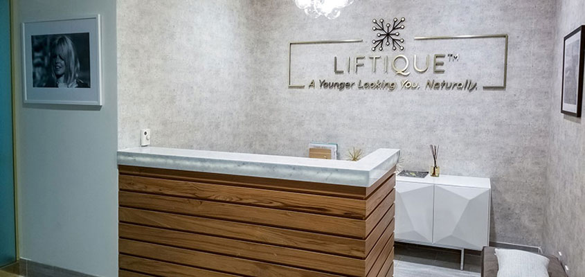 Liftique interior branding