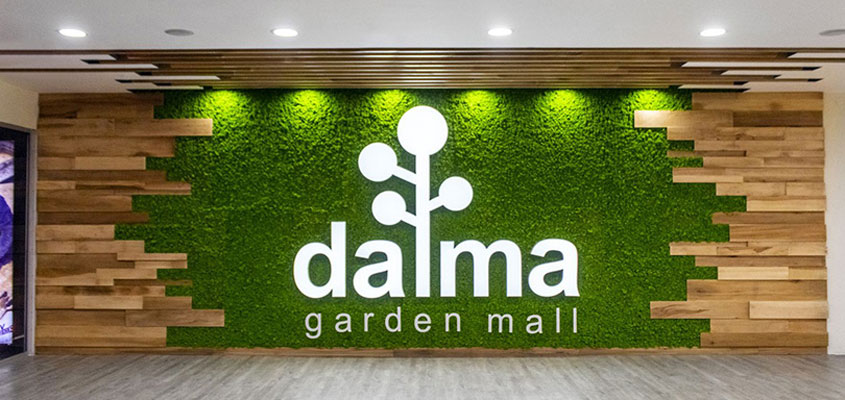 Ví dụ từ thiết kế nội thất của Dalma Garden Mall cho thấy cách làm bảng hiệu kinh doanh phát sáng