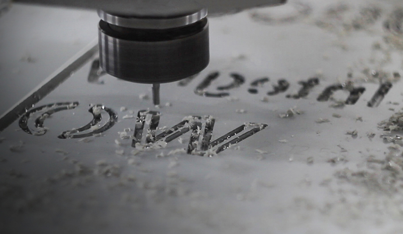 dibond cutting process with CNC-Frontsigns