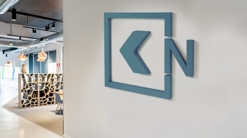 interior business logo with direction