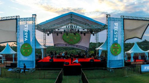 Fiesta outdoor music festival custom structure example