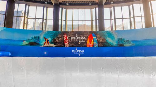 Flow House sports event wall graphics example-Frontsigns