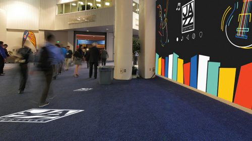 Jazz Festival floor graphics example