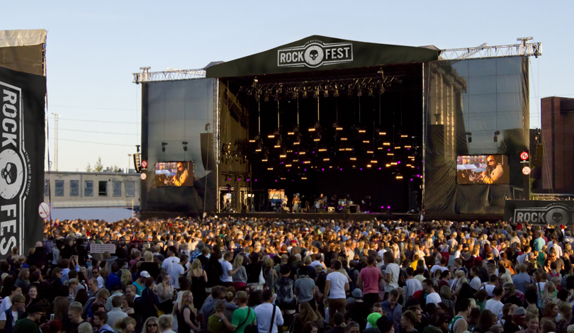 Rock Fest outdoor music event custom branded structure example