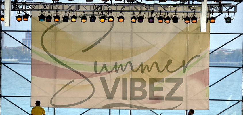 Summer Vibez event graphic for planning a music event