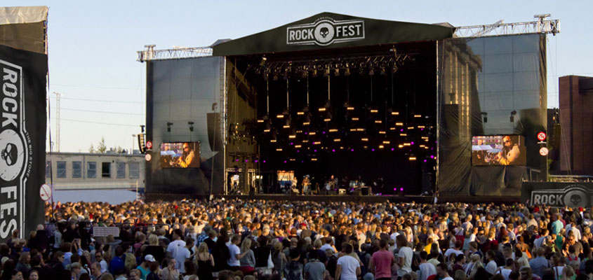 Outdoor music festival planning process at the Rock Fest's event venue