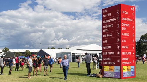 sports event directional graphics example