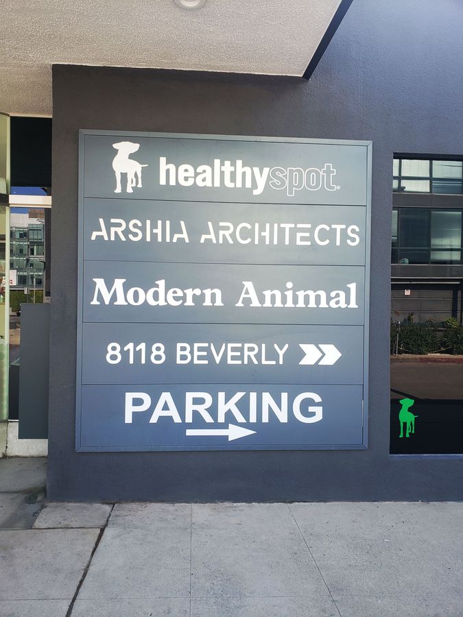 modern animal styrene sign
