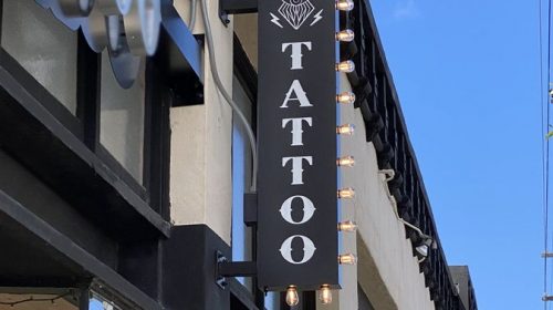 tattoo salon illuminated sign
