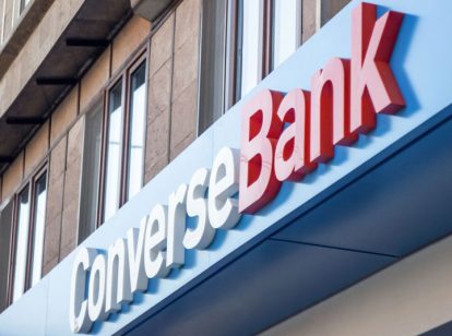 ConverseBank exterior design idea with big letters