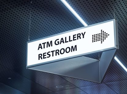 bank interior directional sign design idea